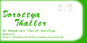 dorottya thaller business card